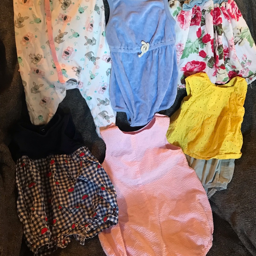 Assorted Baby Rompers and Dresses